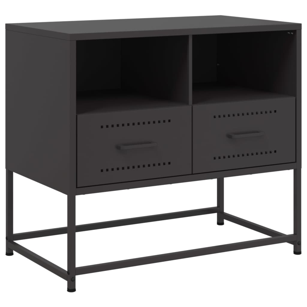TV-skab Sort 68x39x60,5 cm Stål