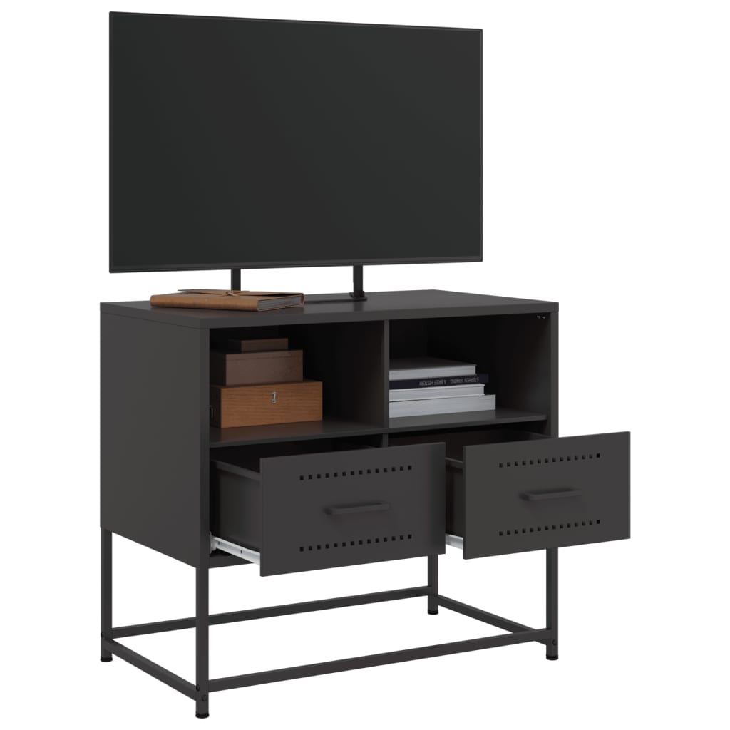 TV-skab Sort 68x39x60,5 cm Stål