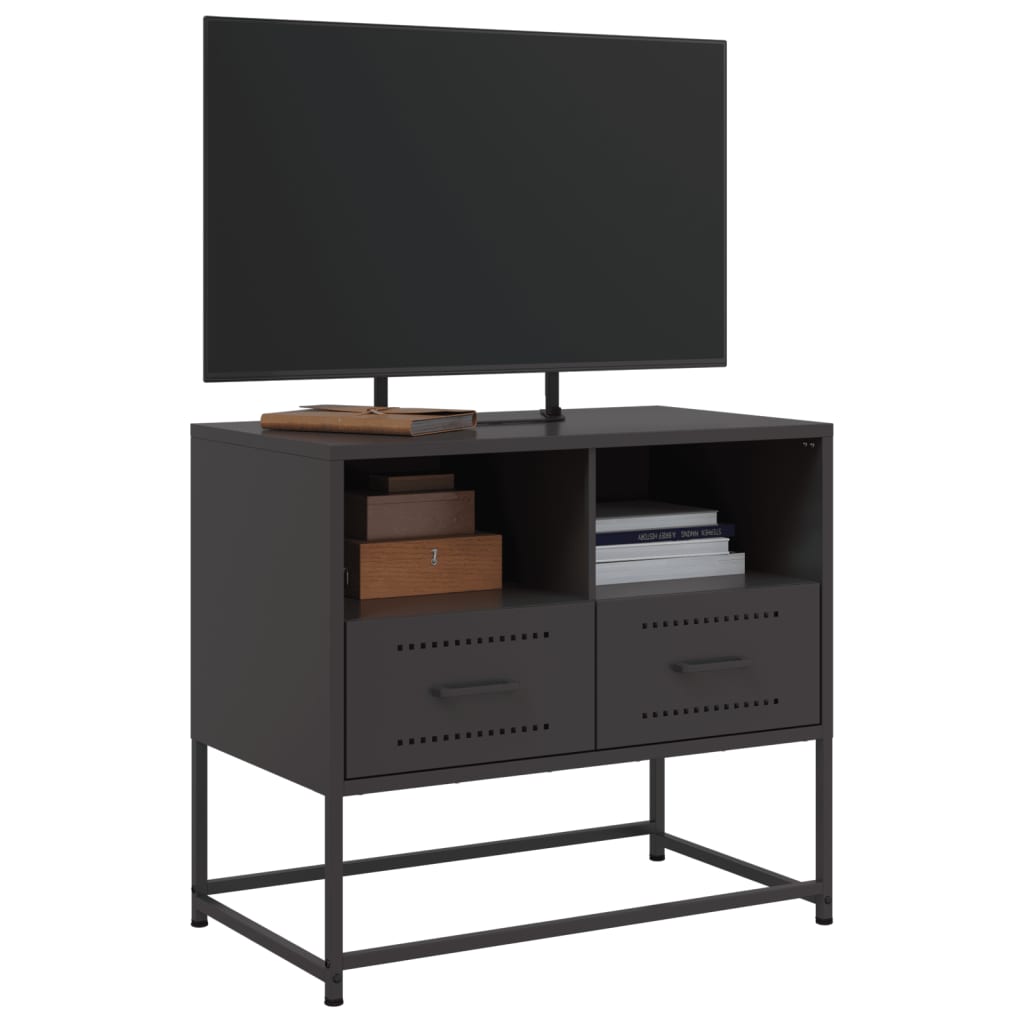 TV-skab Sort 68x39x60,5 cm Stål