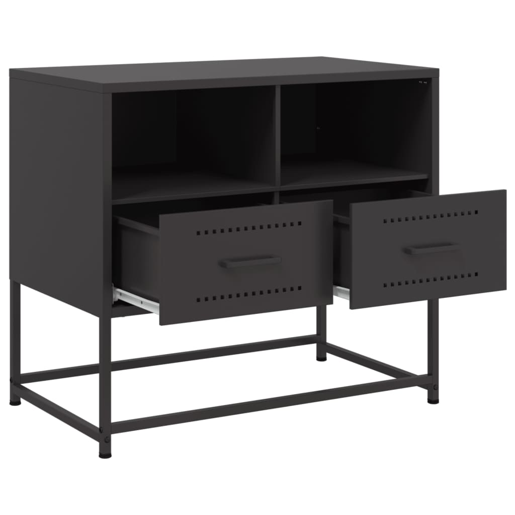 TV-skab Sort 68x39x60,5 cm Stål