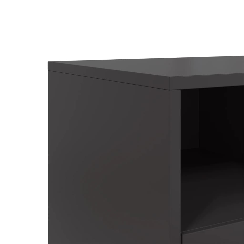 TV-skab Sort 68x39x60,5 cm Stål
