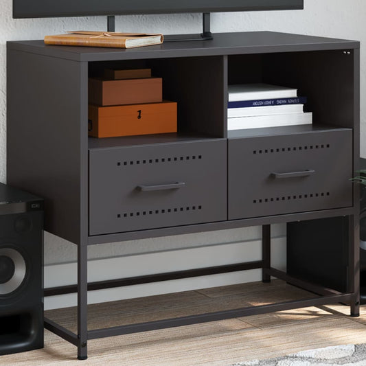 TV-skab Sort 68x39x60,5 cm Stål