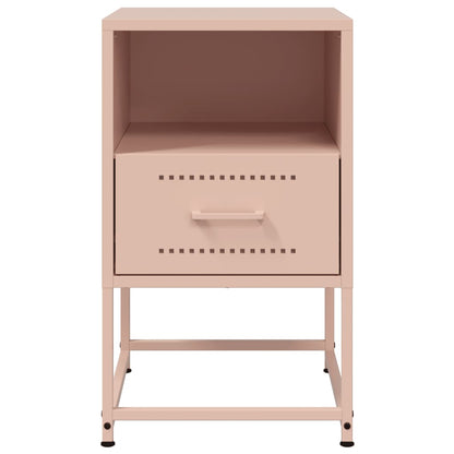 Nachttische 2 Stk. Rosa 36x39x60,5 cm Stahl