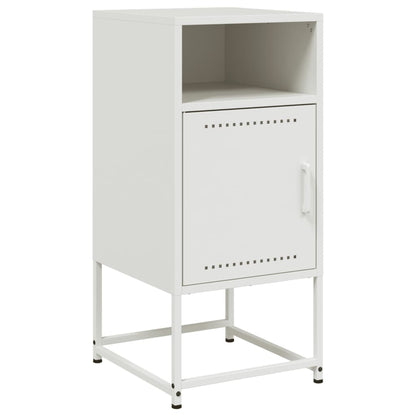 Sengeborde 2 stk Hvid 36x39x78 cm Stål