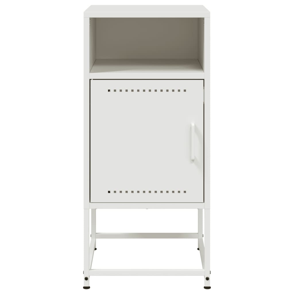 Sengeborde 2 stk Hvid 36x39x78 cm Stål