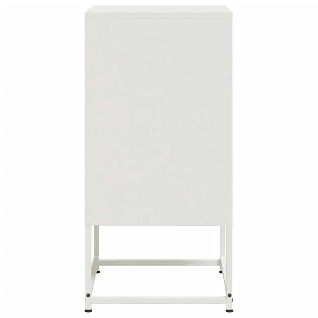 Sengeborde 2 stk Hvid 36x39x78 cm Stål