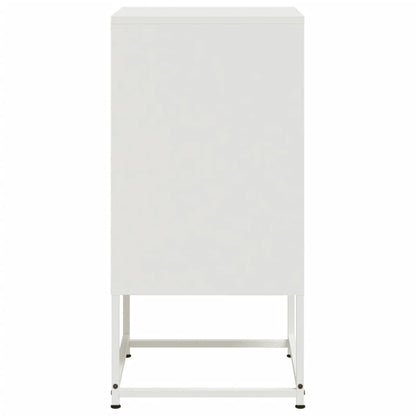 Sengeborde 2 stk Hvid 36x39x78 cm Stål