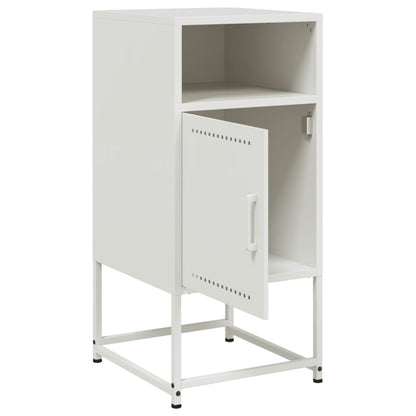 Sengeborde 2 stk Hvid 36x39x78 cm Stål