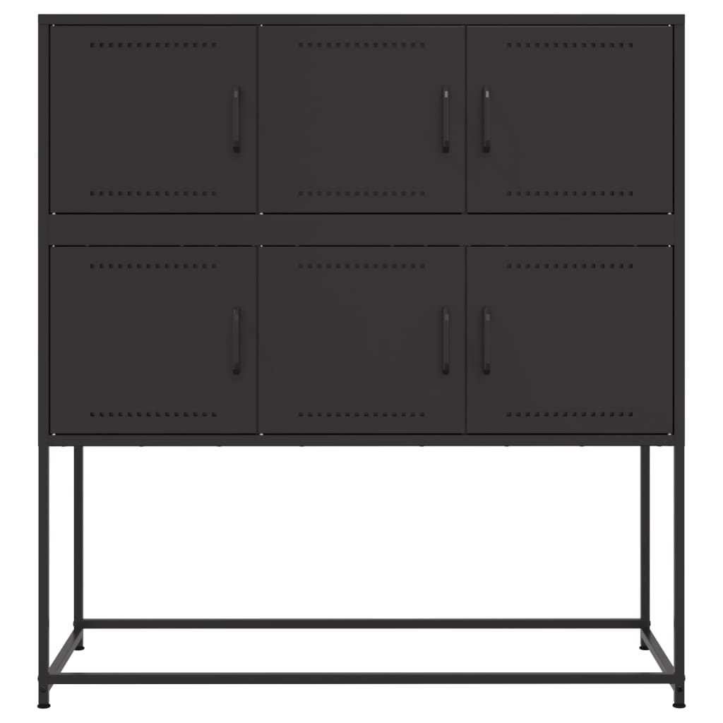 Sideboard Schwarz 100,5x39x107 cm Stahl