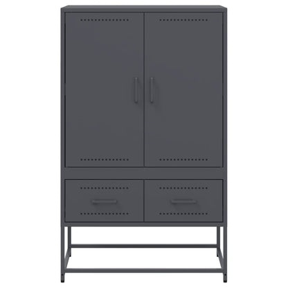 Highboard Anthrazit 68x39x111,5 cm Stahl