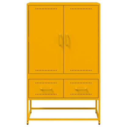 Highboard Senfgelb 68x39x111,5 cm Stahl