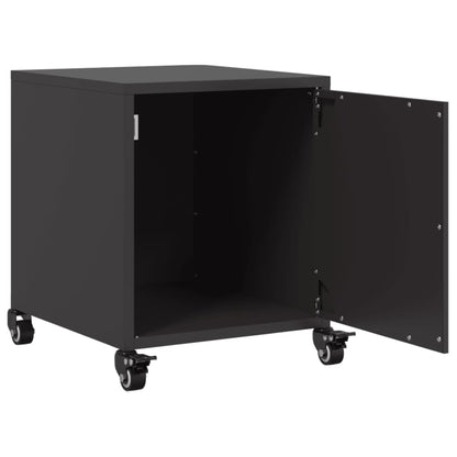 Sengeborde 2 stk Sort 36x39x43,5 cm Stål