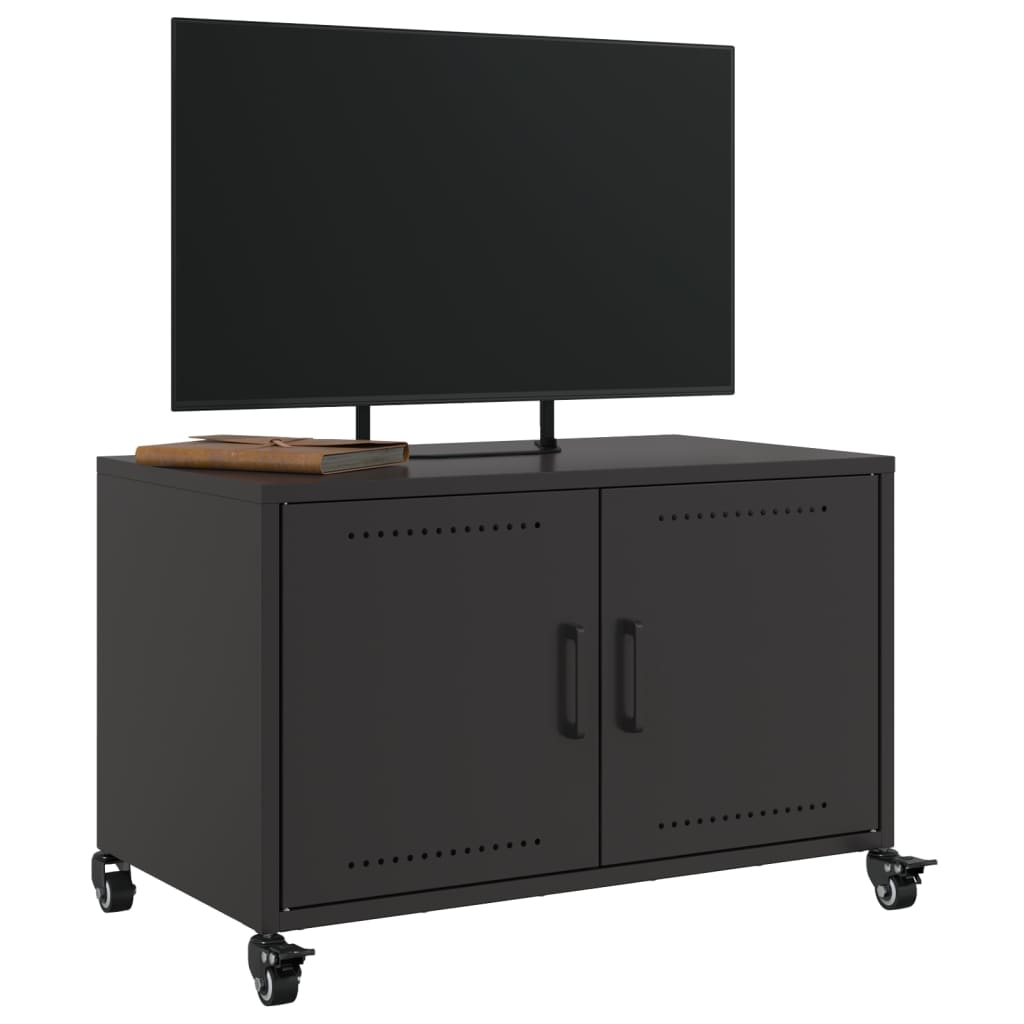 TV-skab Sort 68x39x43,5 cm Stål