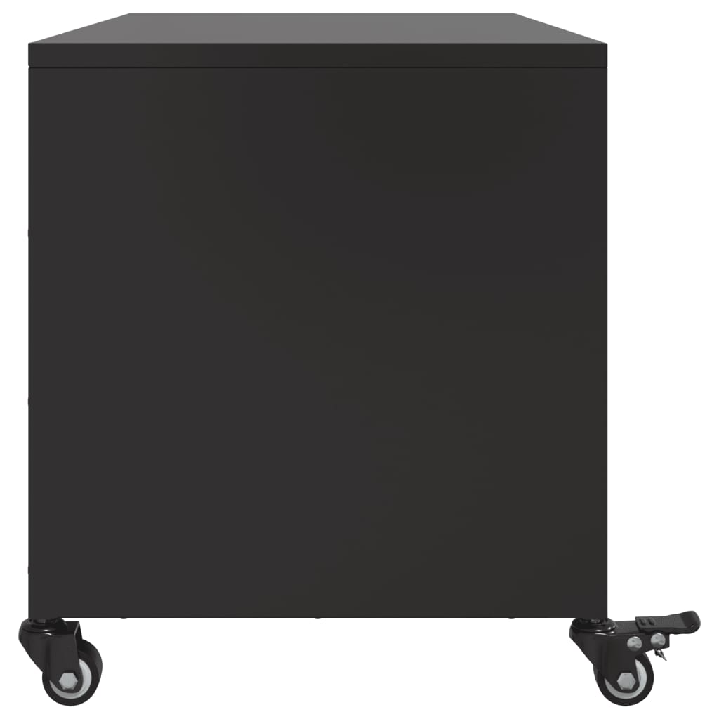 TV-skab Sort 68x39x43,5 cm Stål