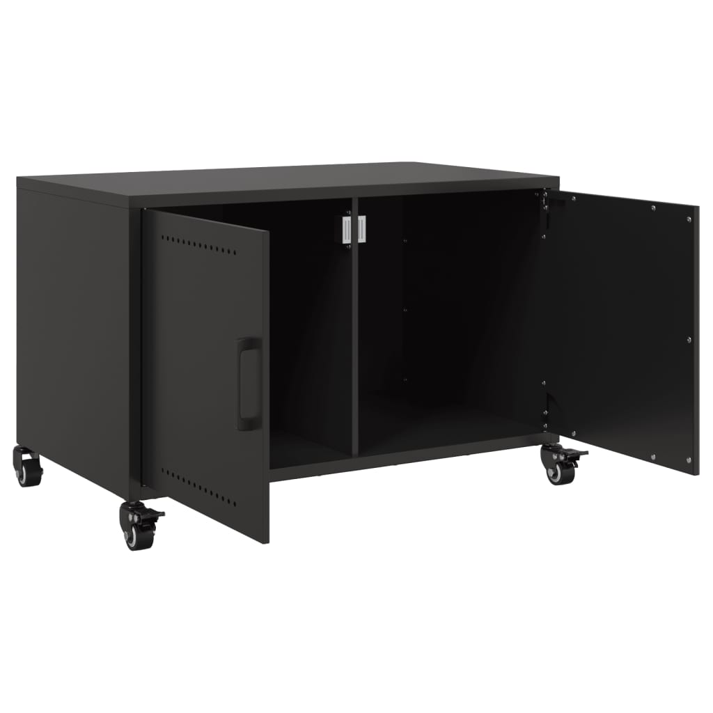 TV-skab Sort 68x39x43,5 cm Stål