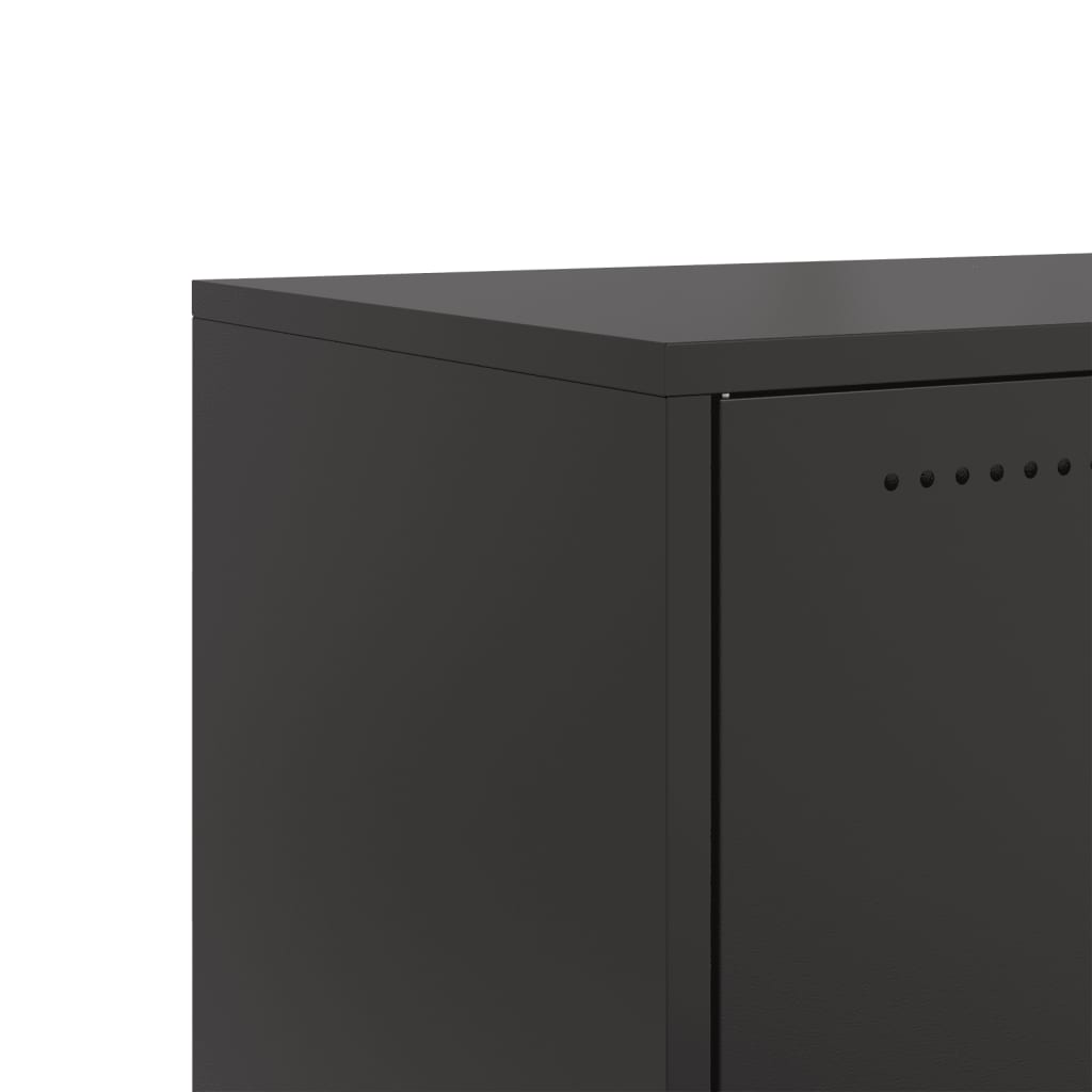 TV-skab Sort 68x39x43,5 cm Stål