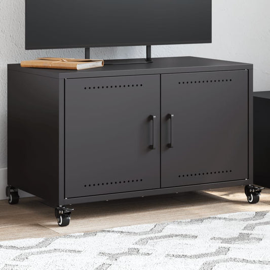 TV-skab Sort 68x39x43,5 cm Stål