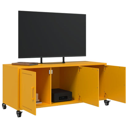 TV-skab Sennep Gul 100,5x39x43,5 cm Stål