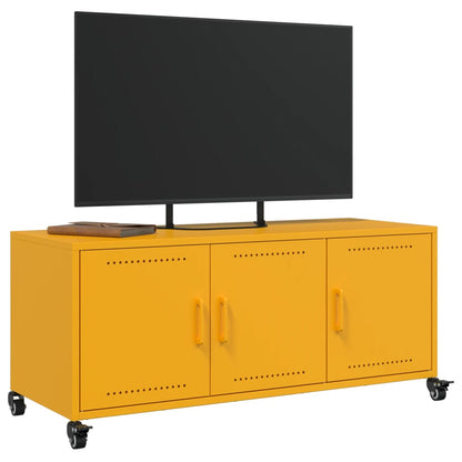 TV-skab Sennep Gul 100,5x39x43,5 cm Stål