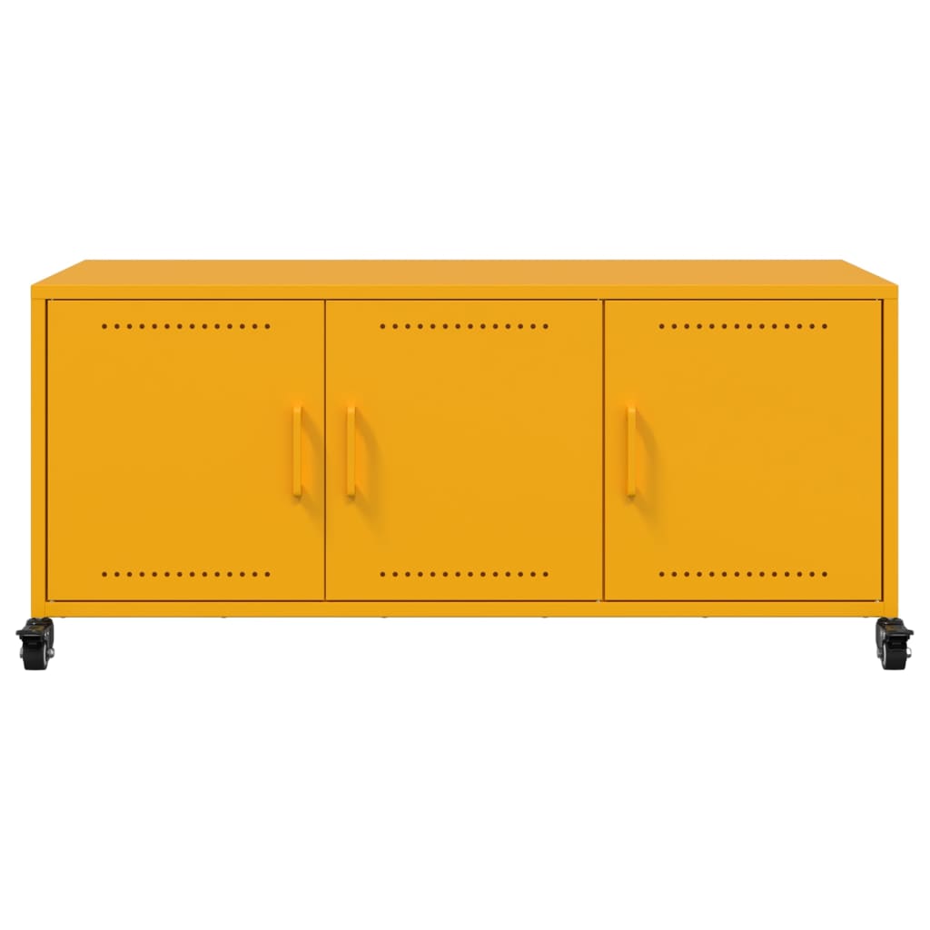 TV-skab Sennep Gul 100,5x39x43,5 cm Stål