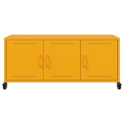 TV-skab Sennep Gul 100,5x39x43,5 cm Stål