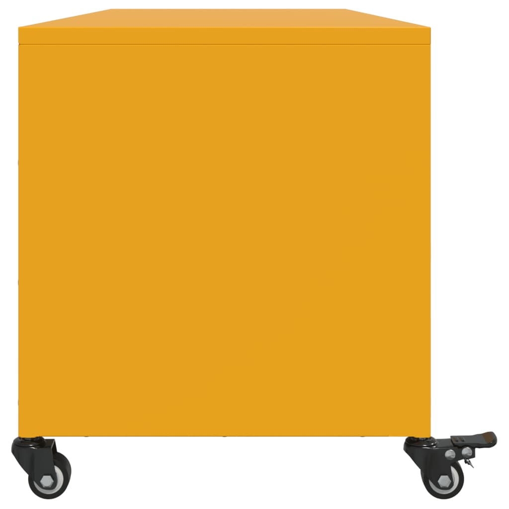 TV-skab Sennep Gul 100,5x39x43,5 cm Stål
