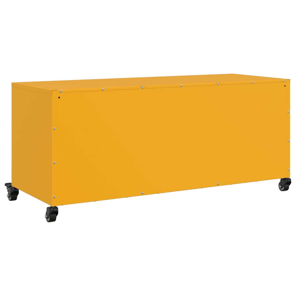 TV-skab Sennep Gul 100,5x39x43,5 cm Stål