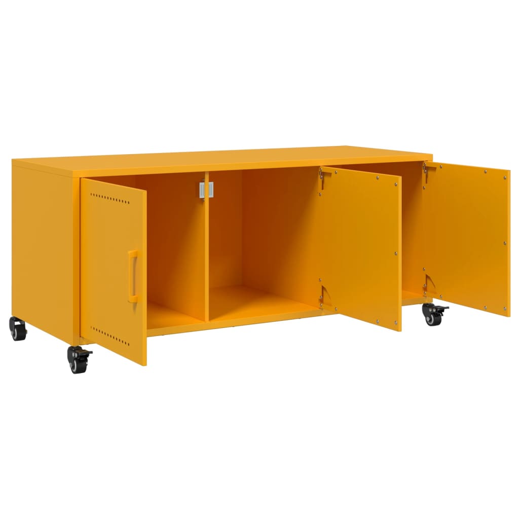 TV-skab Sennep Gul 100,5x39x43,5 cm Stål