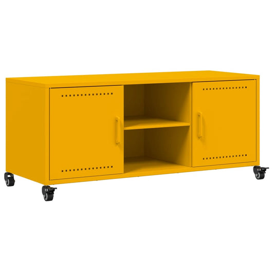 TV-skab Sennep Gul 100,5x39x43,5 cm Stål