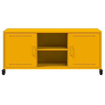 TV-skab Sennep Gul 100,5x39x43,5 cm Stål