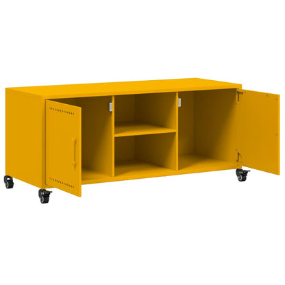 TV-skab Sennep Gul 100,5x39x43,5 cm Stål