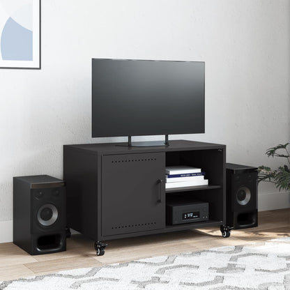 TV-skab Sort 68x39x43,5 cm Stål