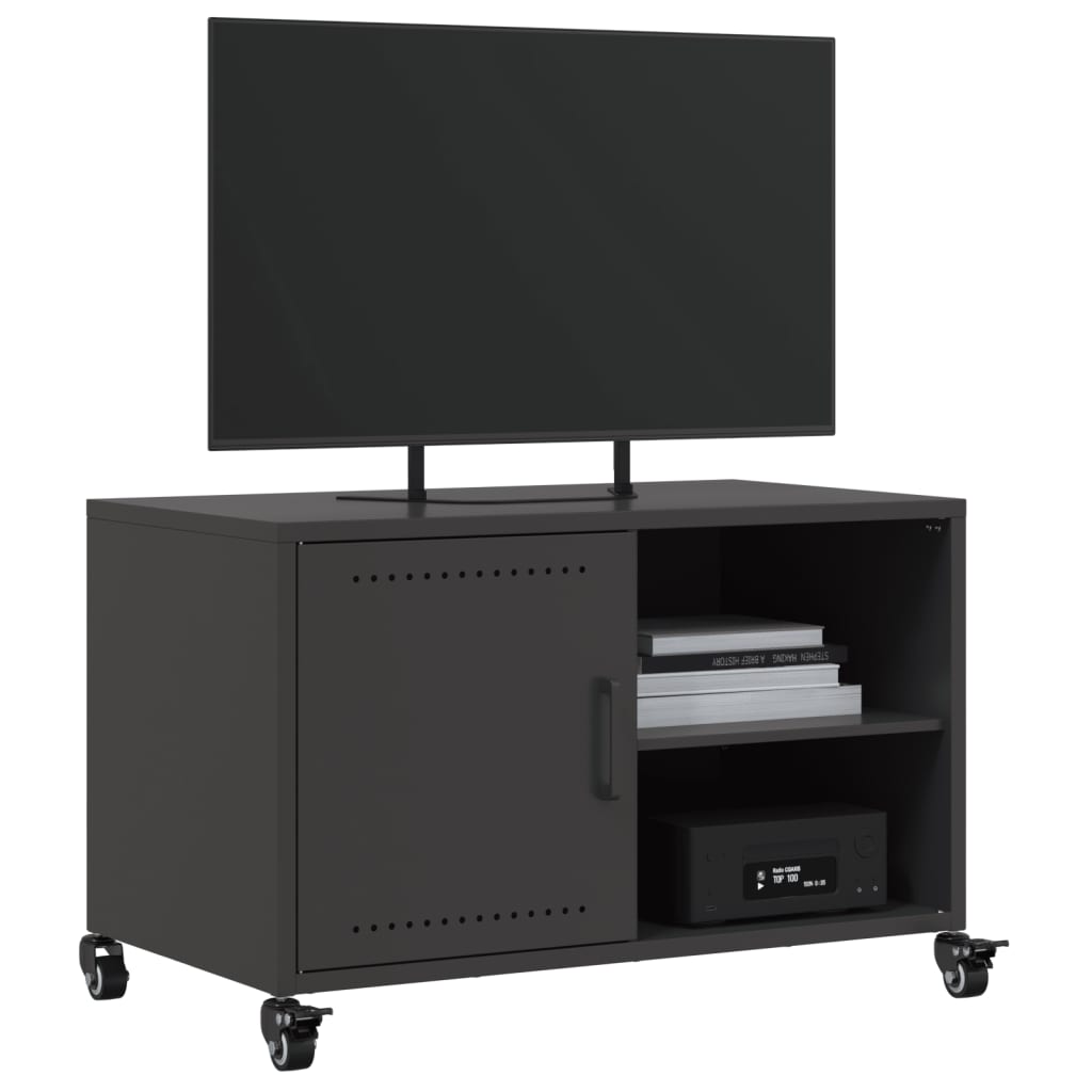 TV-skab Sort 68x39x43,5 cm Stål