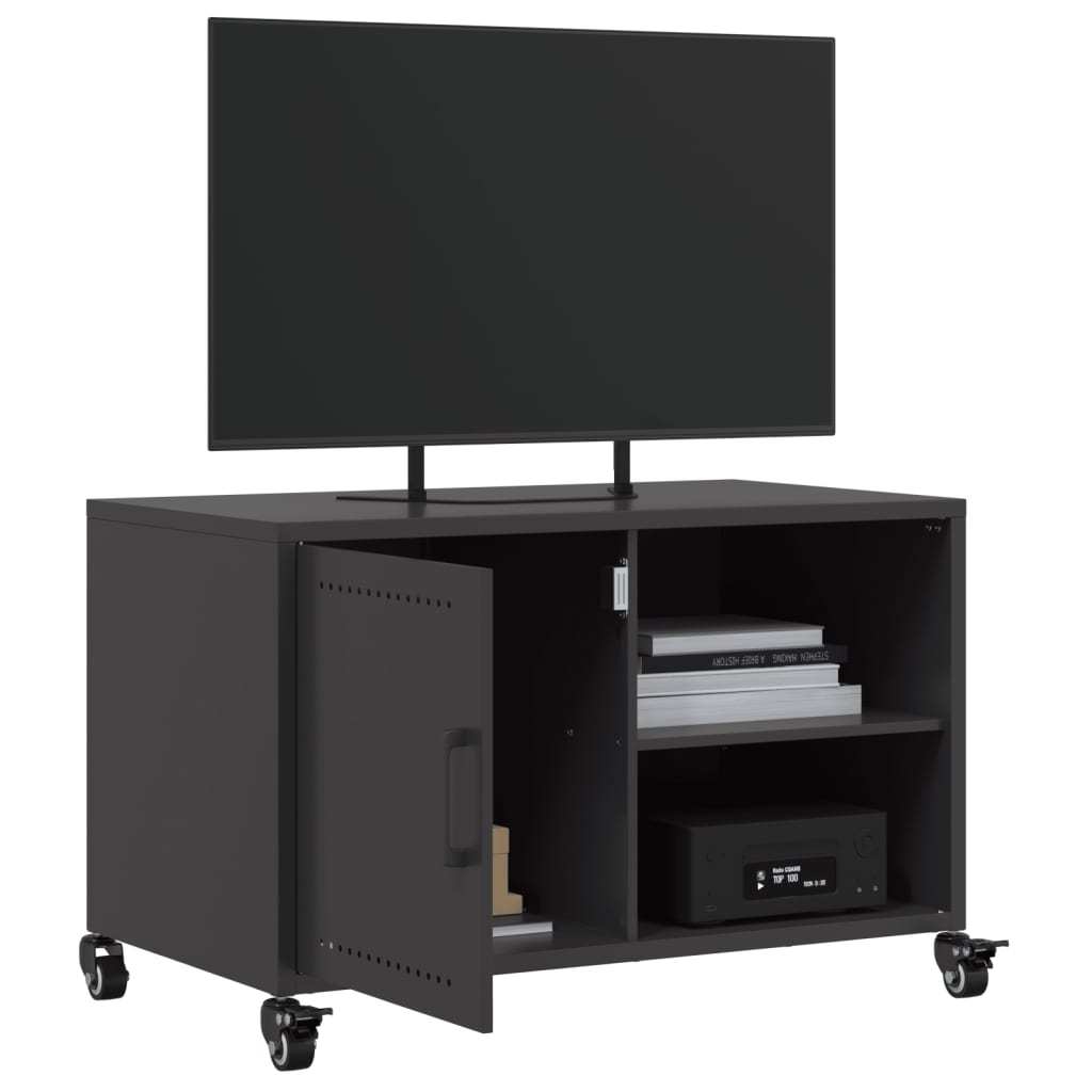 TV-skab Sort 68x39x43,5 cm Stål