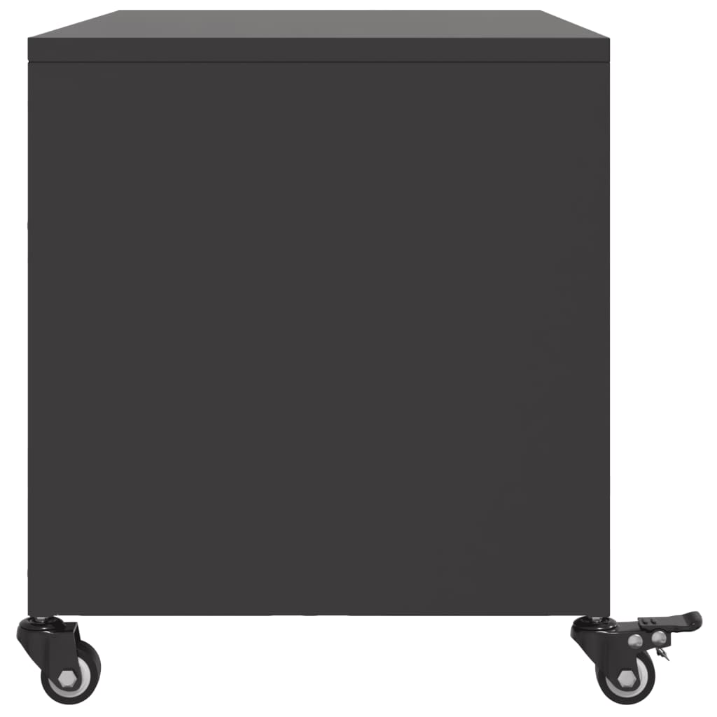 TV-skab Sort 68x39x43,5 cm Stål