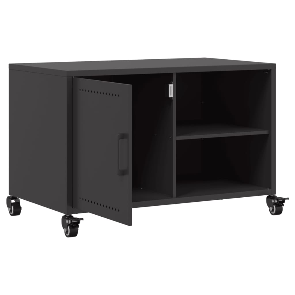 TV-skab Sort 68x39x43,5 cm Stål