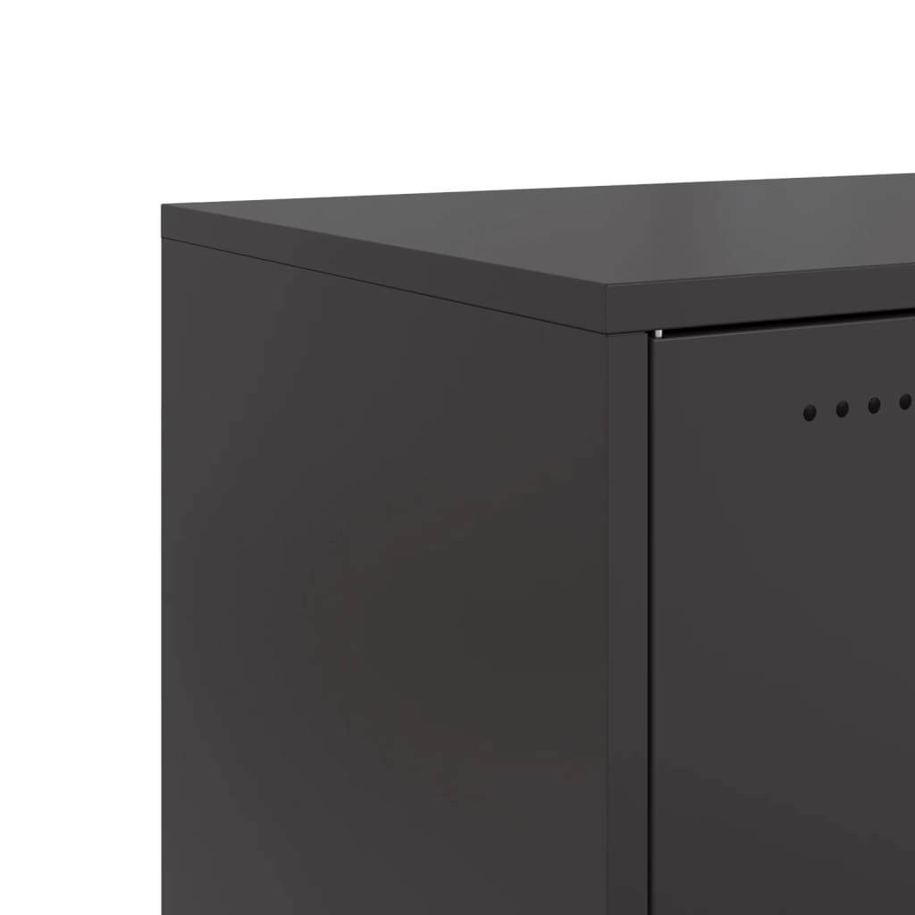TV-skab Sort 68x39x43,5 cm Stål