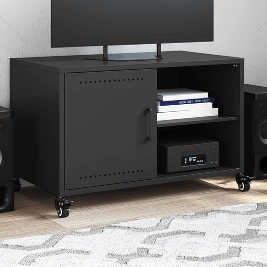 TV-skab Sort 68x39x43,5 cm Stål
