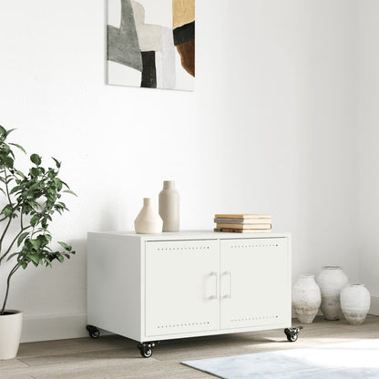 Sofabord Hvid 68x50x43,5 cm Stål