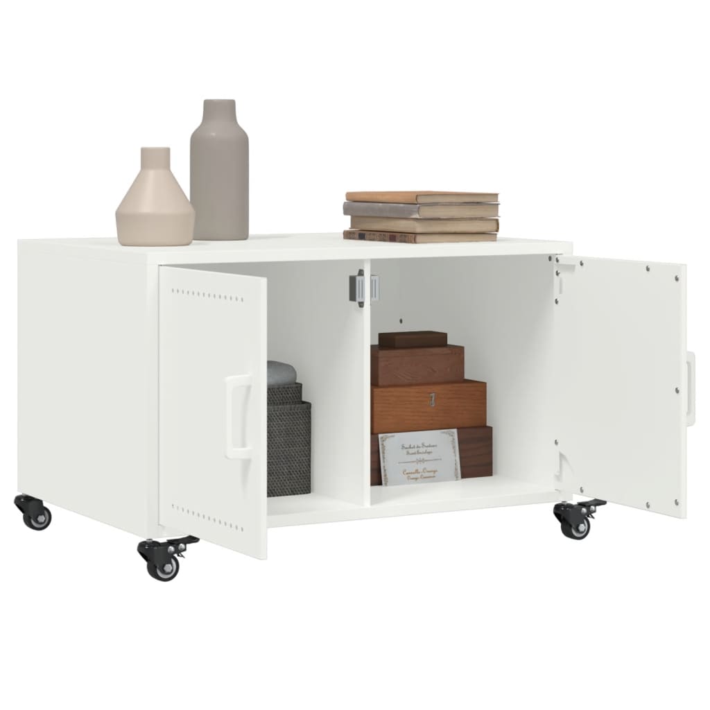 Sofabord Hvid 68x50x43,5 cm Stål