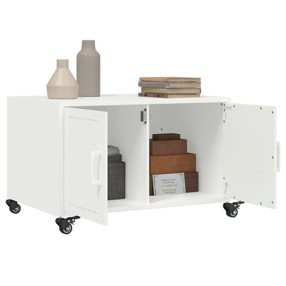 Sofabord Hvid 68x50x43,5 cm Stål