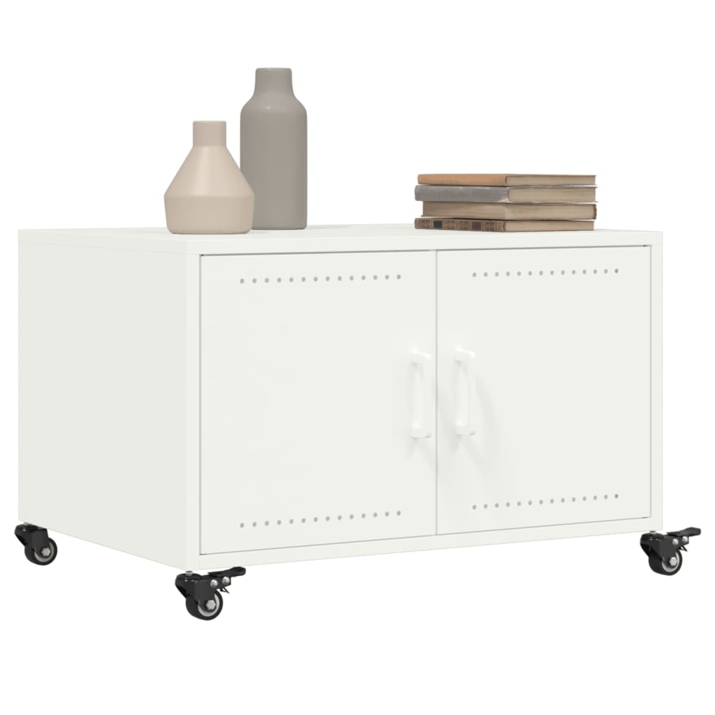 Sofabord Hvid 68x50x43,5 cm Stål