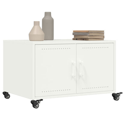 Sofabord Hvid 68x50x43,5 cm Stål