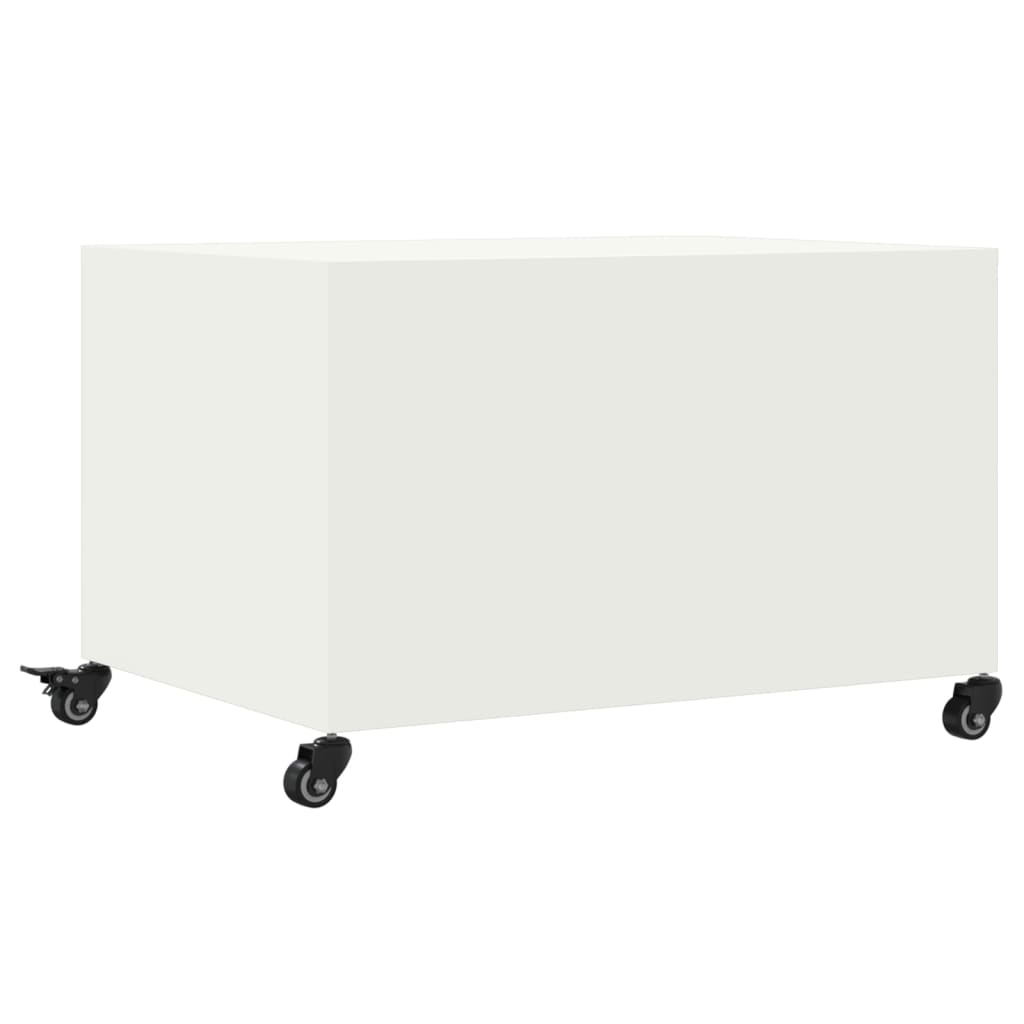 Sofabord Hvid 68x50x43,5 cm Stål