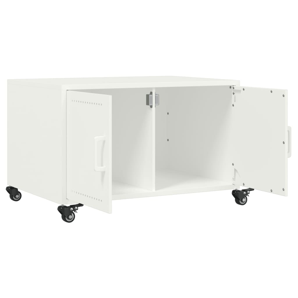 Sofabord Hvid 68x50x43,5 cm Stål