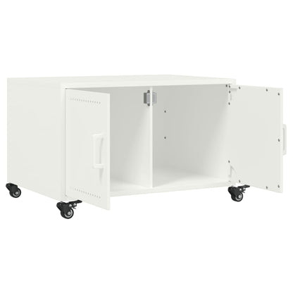 Sofabord Hvid 68x50x43,5 cm Stål