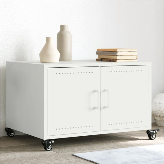 Sofabord Hvid 68x50x43,5 cm Stål
