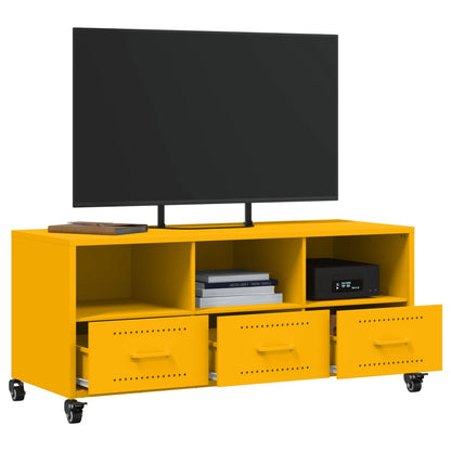 TV-skab Sennep Gul 100,5x39x43,5 cm Stål