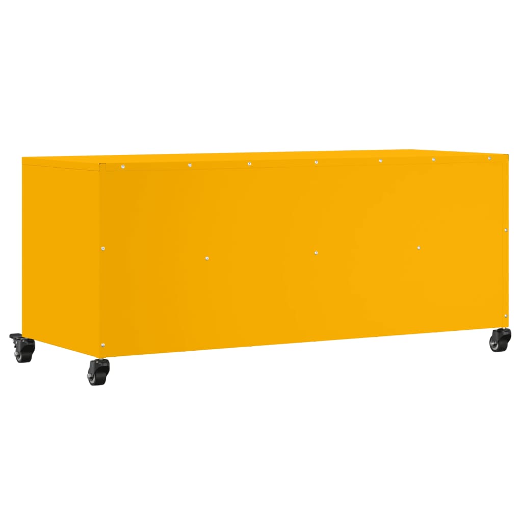 TV-skab Sennep Gul 100,5x39x43,5 cm Stål