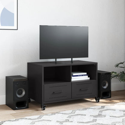 TV-skab Sort 68x39x43,5 cm Stål